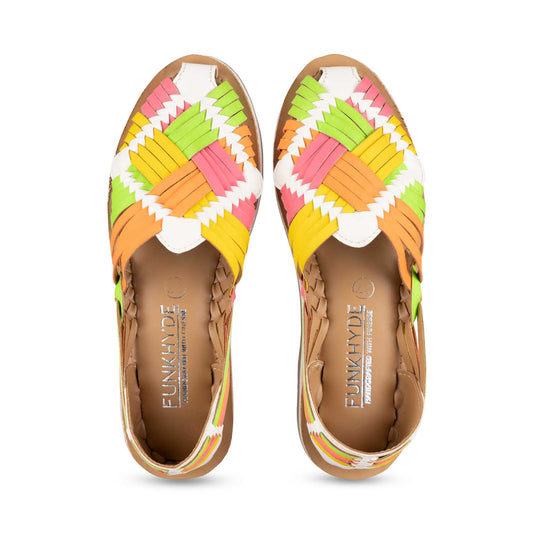 Haora Fluorescent Fusion Huarache Sandals - Funkhyde India